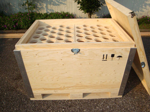 Crate with edge protection, milled inlay and plexiglass > Image 0